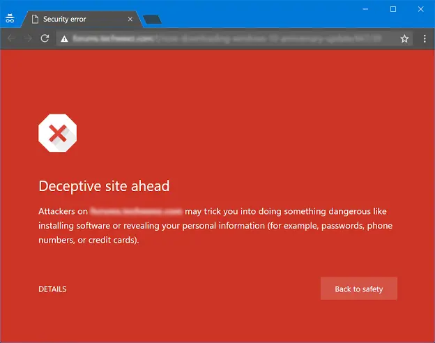 رفع خطای قرمز Deceptive Site Ahead در سرچ کنسول و مرورگر کروم